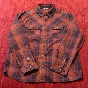 Stio Red and Black Plaid Shirt